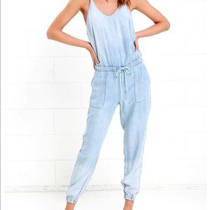 New without tags Blank NYC Chambray Jumpsuit